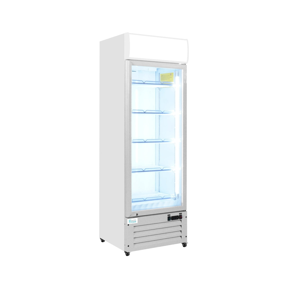 25" Single Door Display Glass Refrigerator White Lumin Cool-25R-G1 -W