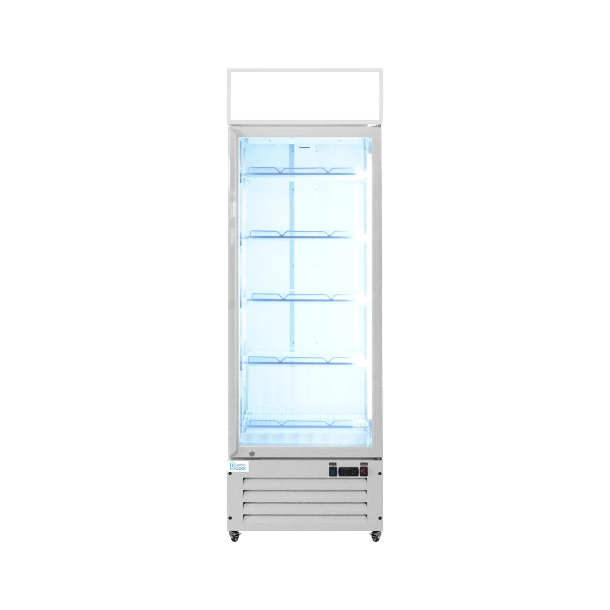 25" Single Door Display Glass Refrigerator White Lumin Cool-25R-G1 -W