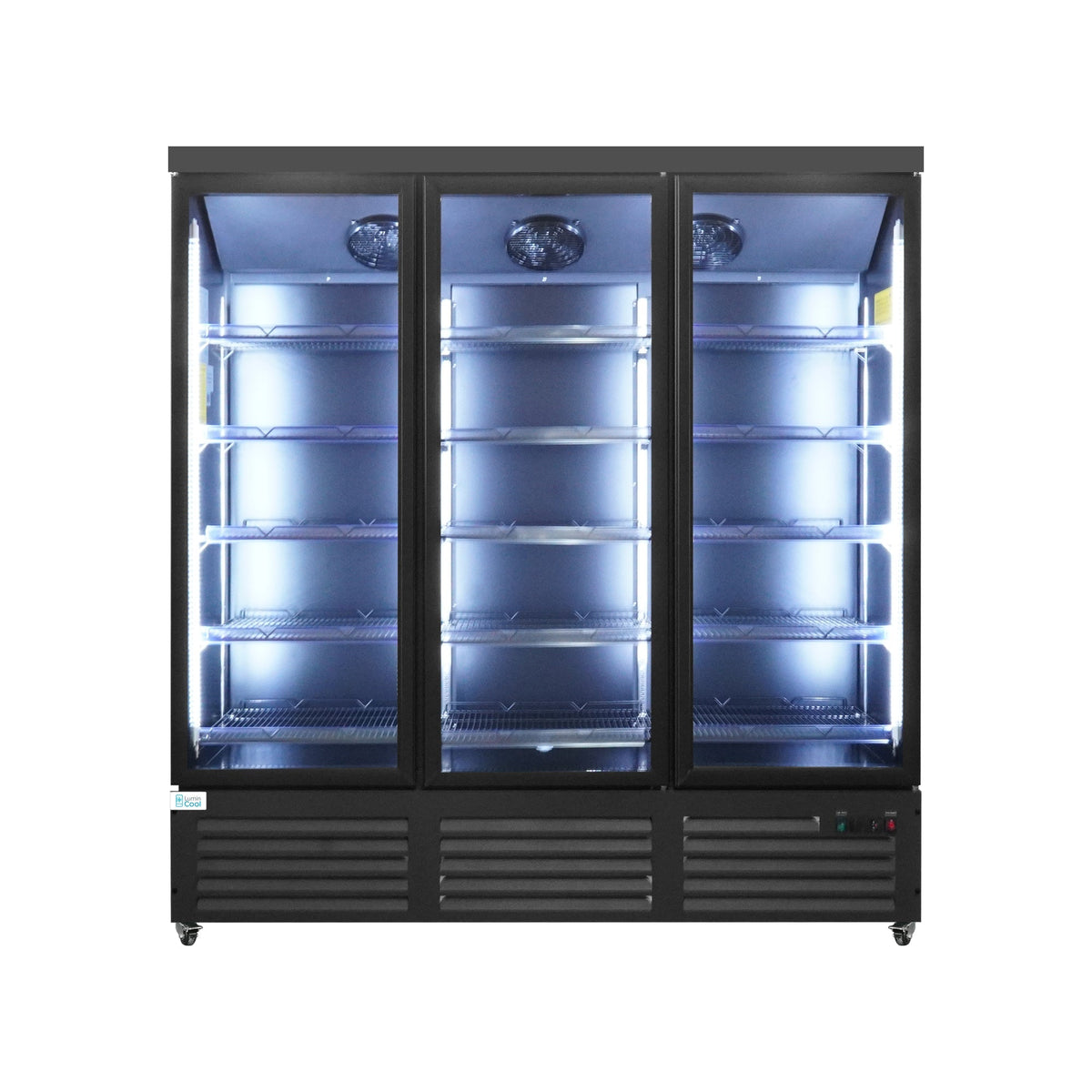 75" Triple Door Display Glass Refrigerator (Swing) Lumin Cool 75R-G3S