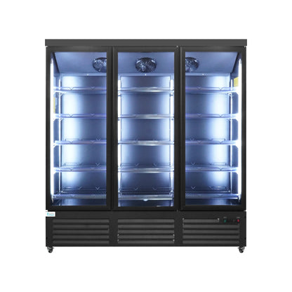 75" Triple Door Display Glass Refrigerator (Swing) Lumin Cool 75R-G3S