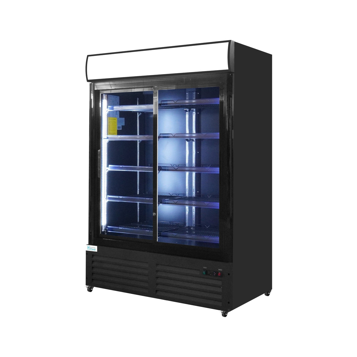 45" Double Door Display Glass Refrigerator (Sliding) Lumin Cool 45R-G2
