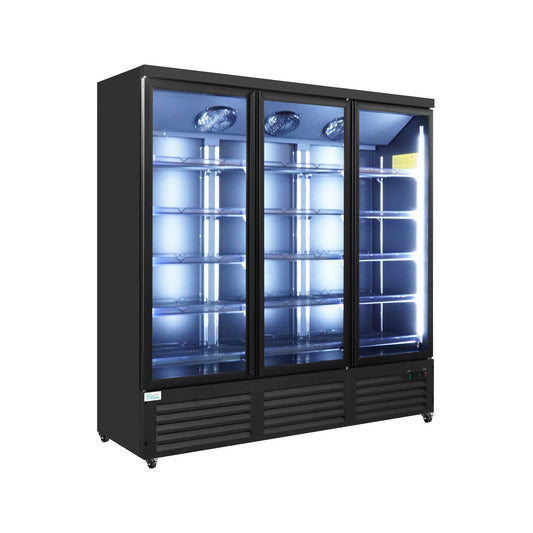 75" Triple Door Display Glass Refrigerator (Swing) Lumin Cool 75R-G3S