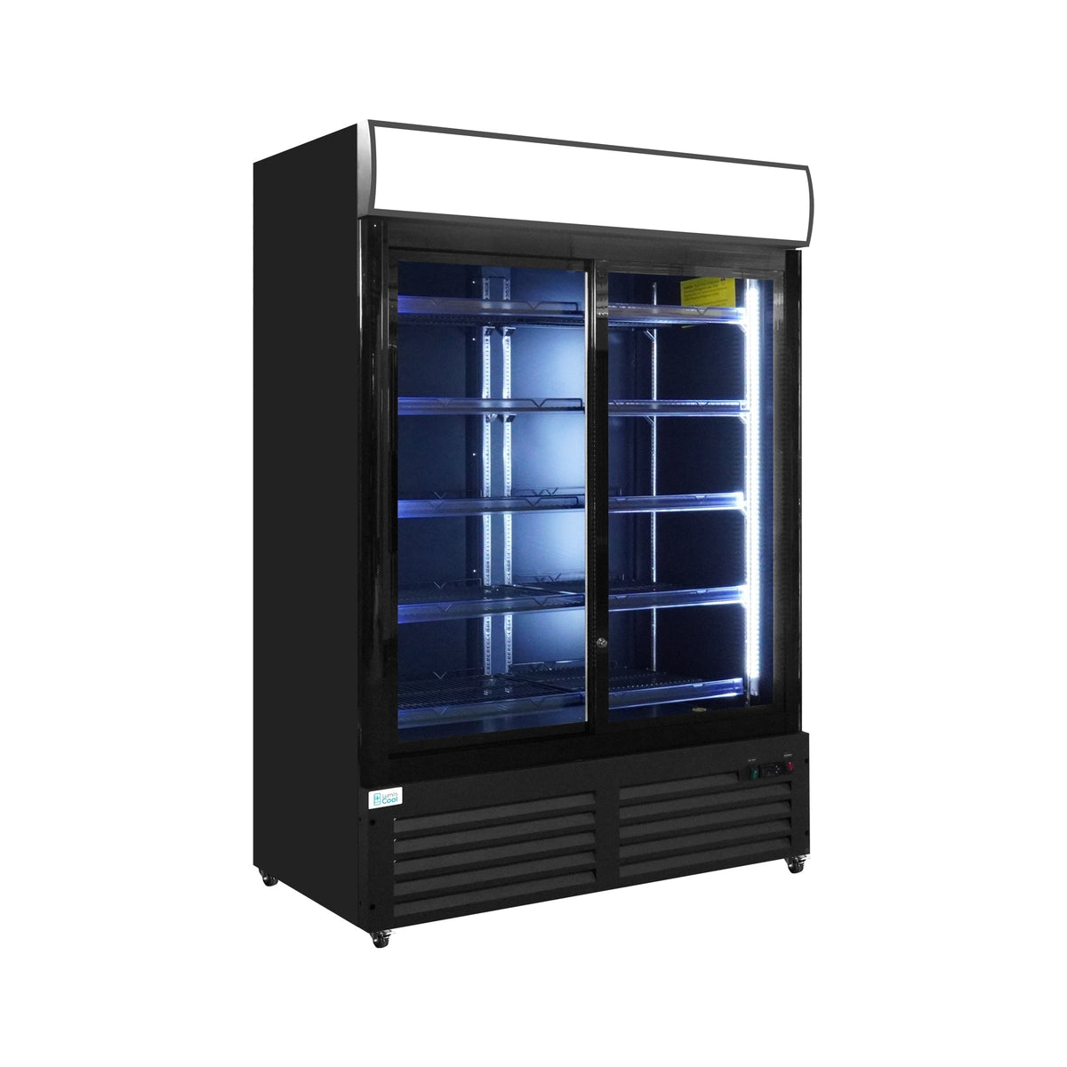 45" Double Door Display Glass Refrigerator (Sliding) Lumin Cool 45R-G2