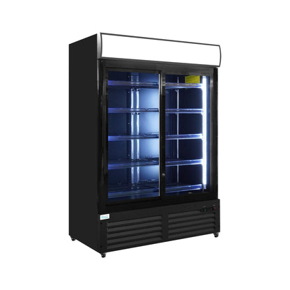 45" Double Door Display Glass Refrigerator (Sliding) Lumin Cool 45R-G2