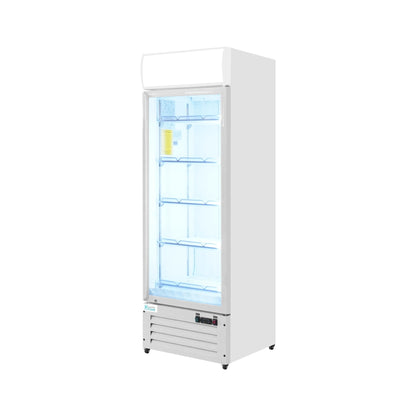 25" Single Door Display Glass Refrigerator White Lumin Cool-25R-G1 -W