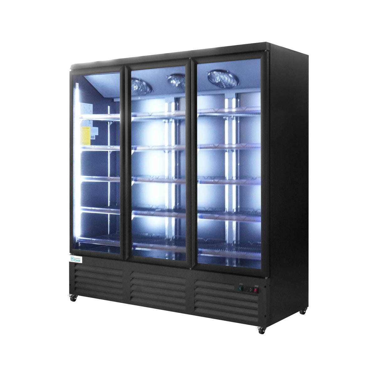 75" Triple Door Display Glass Refrigerator (Swing) Lumin Cool 75R-G3S