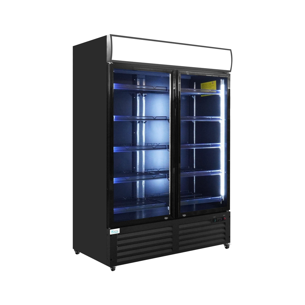 45" Double Door Display Glass Refrigerator (Swing) Lumin Cool 45R-G2S