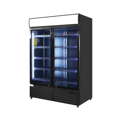 45" Double Door Display Glass Refrigerator (Swing) Lumin Cool 45R-G2S