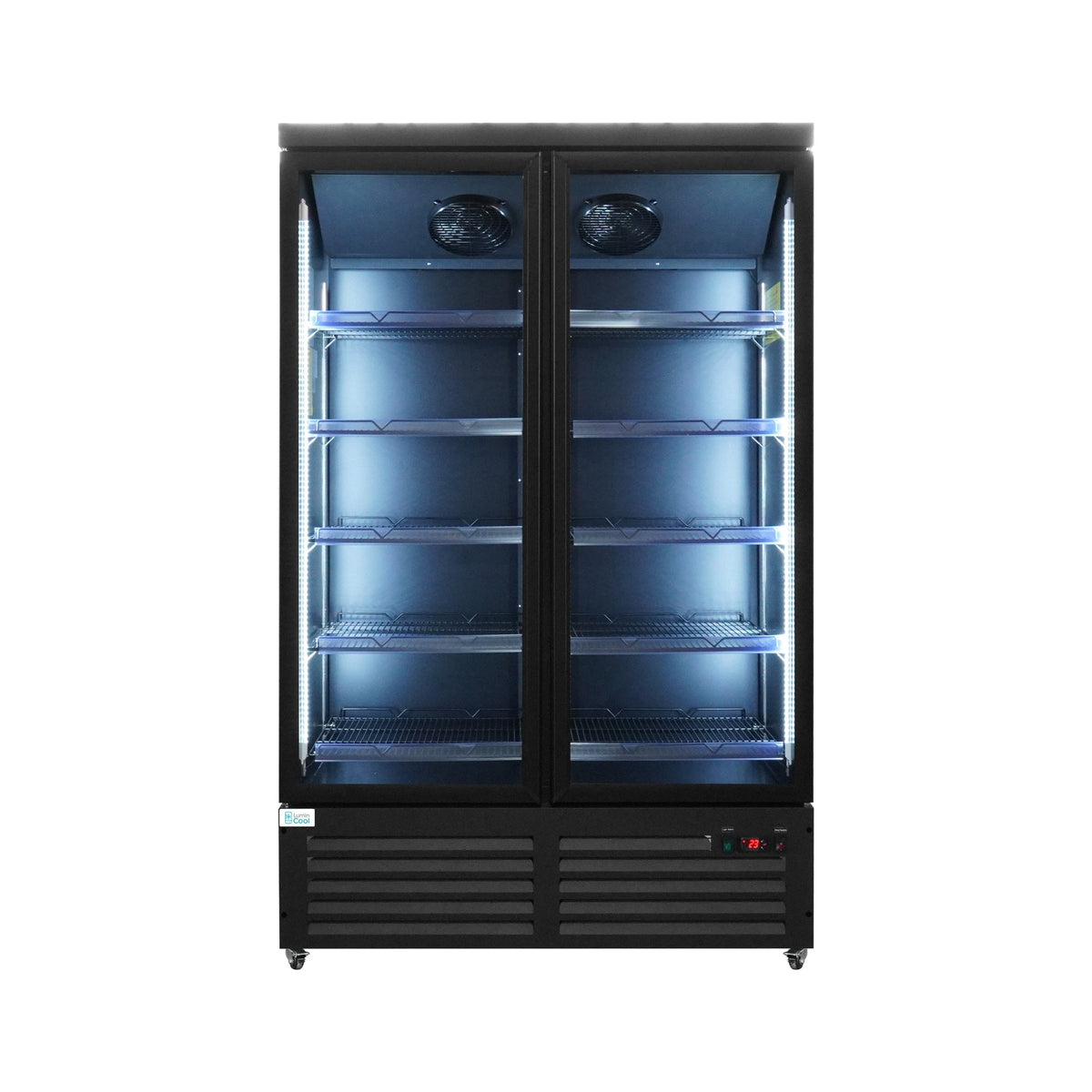 49" Double Door Display Glass Refrigerator (Swing) Lumin Cool-49R-G2S