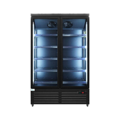 49" Double Door Display Glass Refrigerator (Swing) Lumin Cool-49R-G2S