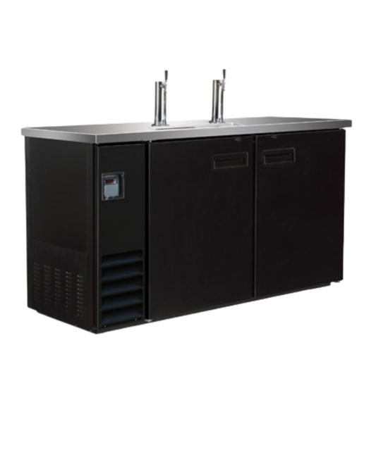 COLDZONE-BCBD2-2 49" Double Swing Solid Door Keg Cooler image 0
