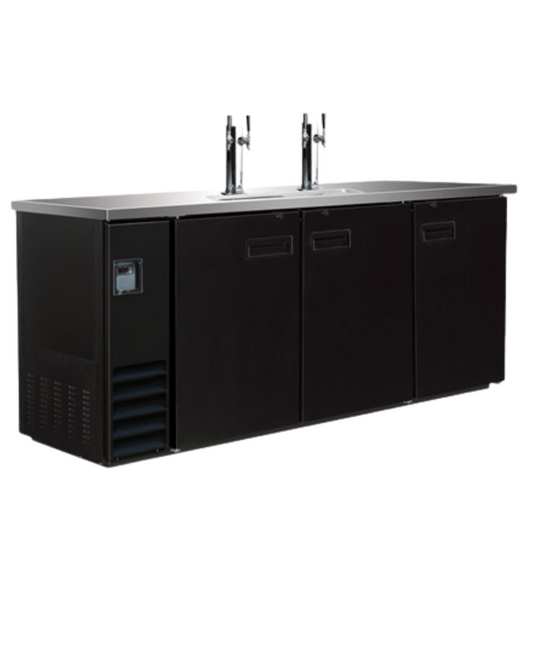 COLDZONE-BCBD4-2 73" Triple Swing Solid Door Keg Cooler image 0