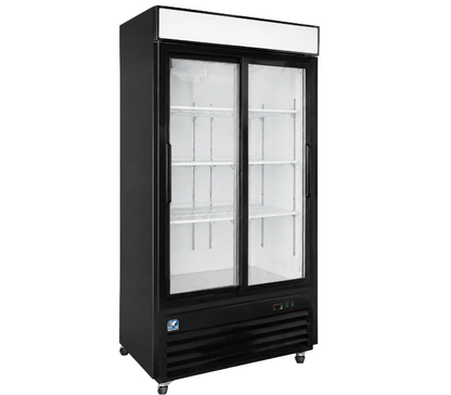 40" Double Door Display Glass Refrigerator (Sliding) COLDZONE-R40-G2